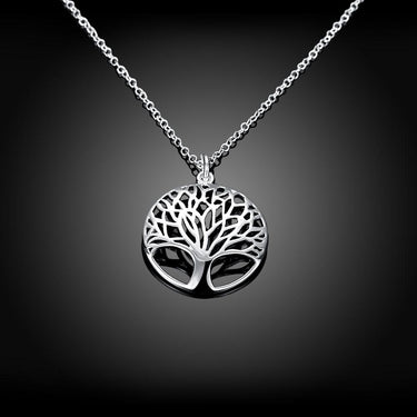 Tree Of Life White Gold Necklace-Your Soul Place